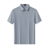 Perforated Collar Performance Polo – El Baron GREY/SILVER