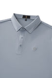 Perforated Collar Performance Polo – El Baron GREY/SILVER