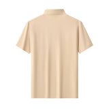 Perforated Collar Performance Polo – El Baron KHAKI/GOLD