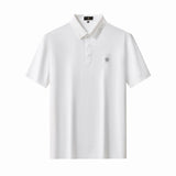 Perforated Collar Performance Polo – El Baron WHITE/SILVER