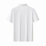 Perforated Collar Performance Polo – El Baron WHITE/SILVER