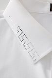 Perforated Collar Performance Polo – El Baron WHITE/SILVER