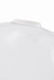 Perforated Collar Performance Polo – El Baron WHITE/SILVER