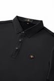 Embossed Placket Performance Polo – El Baron BLACK