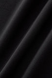 Textured Collar Performance Polo – El Baron BLACK