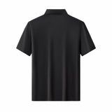 Textured Collar Performance Polo – El Baron BLACK