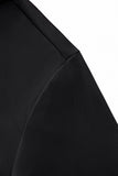 Textured Collar Performance Polo – El Baron BLACK