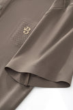 Textured Collar Performance Polo – El Baron KHAKI
