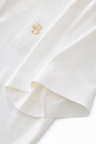 Textured Collar Performance Polo – El Baron WHITE
