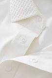Textured Collar Performance Polo – El Baron WHITE
