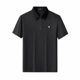 Zip Placket Performance Polo – El Baron BLACK