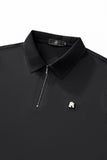 Zip Placket Performance Polo – El Baron BLACK