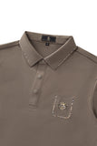 Contrast Trim Detail Polo – El Baron BROWN