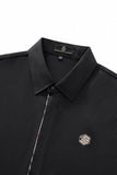 Stealth Zip Performance Polo – El Baron BLACK