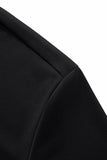Stripe Collar Performance Polo – El Baron BLACK
