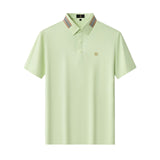 Stripe Collar Performance Polo – El Baron GREEN