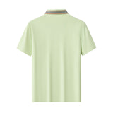Stripe Collar Performance Polo – El Baron GREEN
