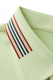 Stripe Collar Performance Polo – El Baron GREEN