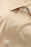 Stripe Collar Performance Polo – El Baron KHAKI