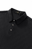 Embossed Check Cotton Polo – El Baron BLACK