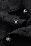 Embossed Check Cotton Polo – El Baron BLACK