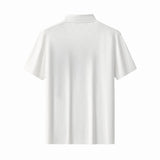 Embossed Check Cotton Polo – El Baron WHITE