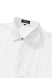 Midnight Constellation Button-Up Shirt WHITE/SILVER