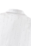 Midnight Constellation Button-Up Shirt WHITE/SILVER