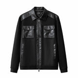 CrocEdge Dual-Fabric Zip Jacket + Echoed Harmony - El Baron + Midnight Serpent Rhinestone Pants RED/BLACK