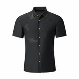 Shadow Beast Jacquard SS Shirt BLACK/GOLD