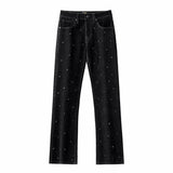 Midnight Serpent Rhinestone SET - Century Penthouse BLACK