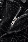 Midnight Serpent Rhinestone SET - Century Penthouse BLACK