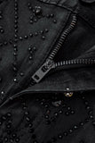 Radiant Embellished Denim Pant – Century Penthouse BLACK