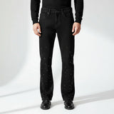 Celestial Stud Denim Jkt + Haven Textured Long Sleeve Shirt + Celestial Stud Denim Pants + Midnight Serpent Rhinestone BLACK/WHITE