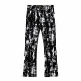 Flocked Eclipse Denim SET – Century Penthouse - BLACK