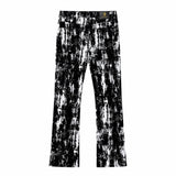 Flocked Eclipse Denim SET – Century Penthouse - BLACK