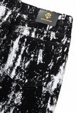 Flocked Eclipse Denim SET – Century Penthouse - BLACK