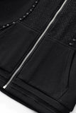 Radiant Grid Stone Hoodie & Jogger Set BLACK