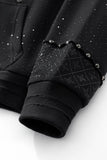 Radiant Grid Stone Hoodie & Jogger Set BLACK