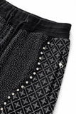 Radiant Grid Stone Short set – Century Penthouse BLACK/SILVER