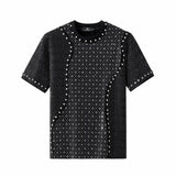 Radiant Grid Stone Short set – Century Penthouse BLACK/SILVER