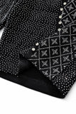 Radiant Grid Stone Short set – Century Penthouse BLACK/SILVER