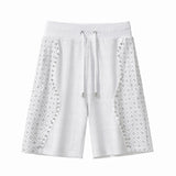 Radiant Grid Stone Short set – Century Penthouse WHITE/SILVER