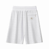 Radiant Grid Stone Short set – Century Penthouse WHITE/SILVER