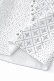 Radiant Grid Stone Short set – Century Penthouse WHITE/SILVER