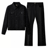 Celestial Stud Denim SET – Century Penthouse BLACK