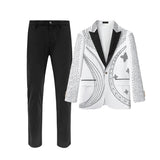 Celestial Wave Blazer + Style Essential Pant WHITE/BLACK