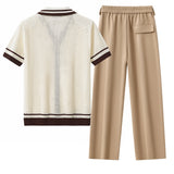 Contrast Trim + Solace SET - IVORY/BROWN