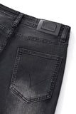 Faded Edge Straight-Leg Denim BLACK
