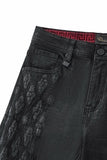 Regalia Medallion Print Denim SET - BLACK